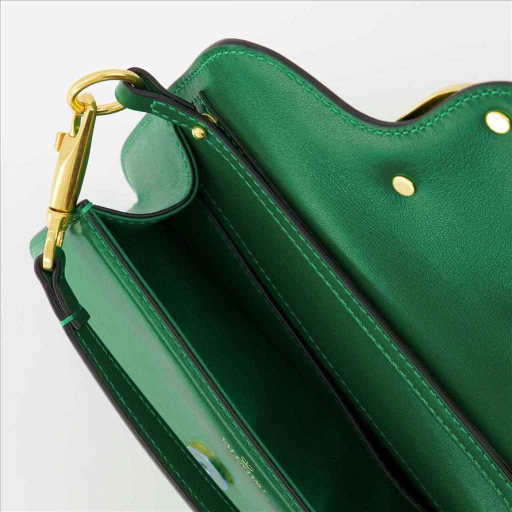 Valentino Garavani, Sac Locò, luxury green bag, designer women's bag, high-end fashion accessories