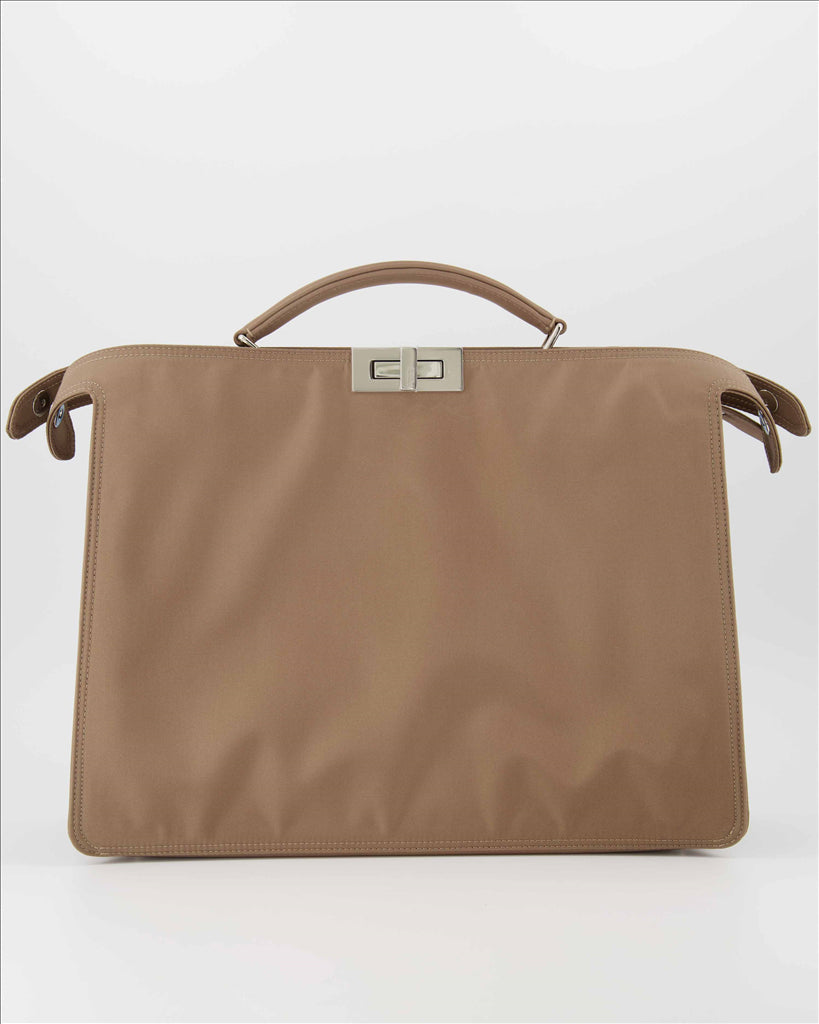 Fendi Peekaboo ISeeU, luxury men's bag, beige designer bag, Fendi accessories, men's luxury fashion