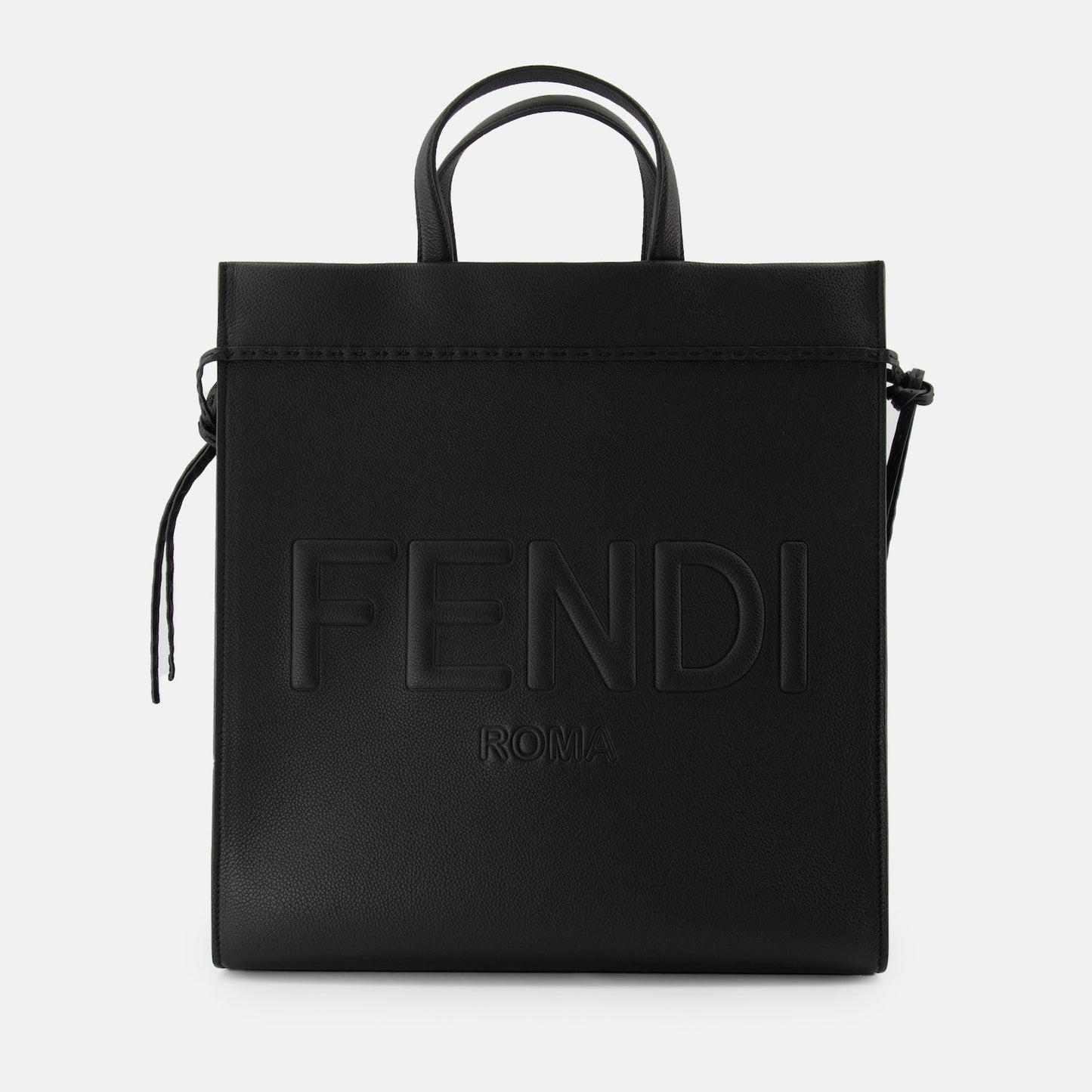 Fendi shopping bag, luxury men's bag, black designer bag, Fendi accessories, high-end men's fashion