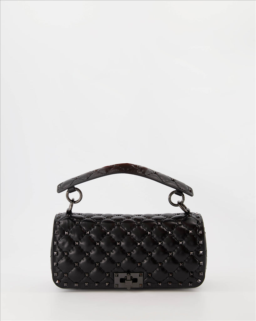 Valentino Garavani, Black Spike Bag, Luxury for Women, Elegant Accessory, Sophistication