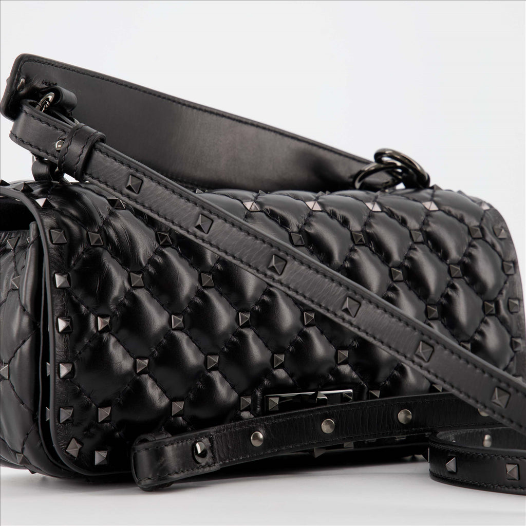 Valentino Garavani, Black Spike Bag, Luxury for Women, Elegant Accessory, Sophistication