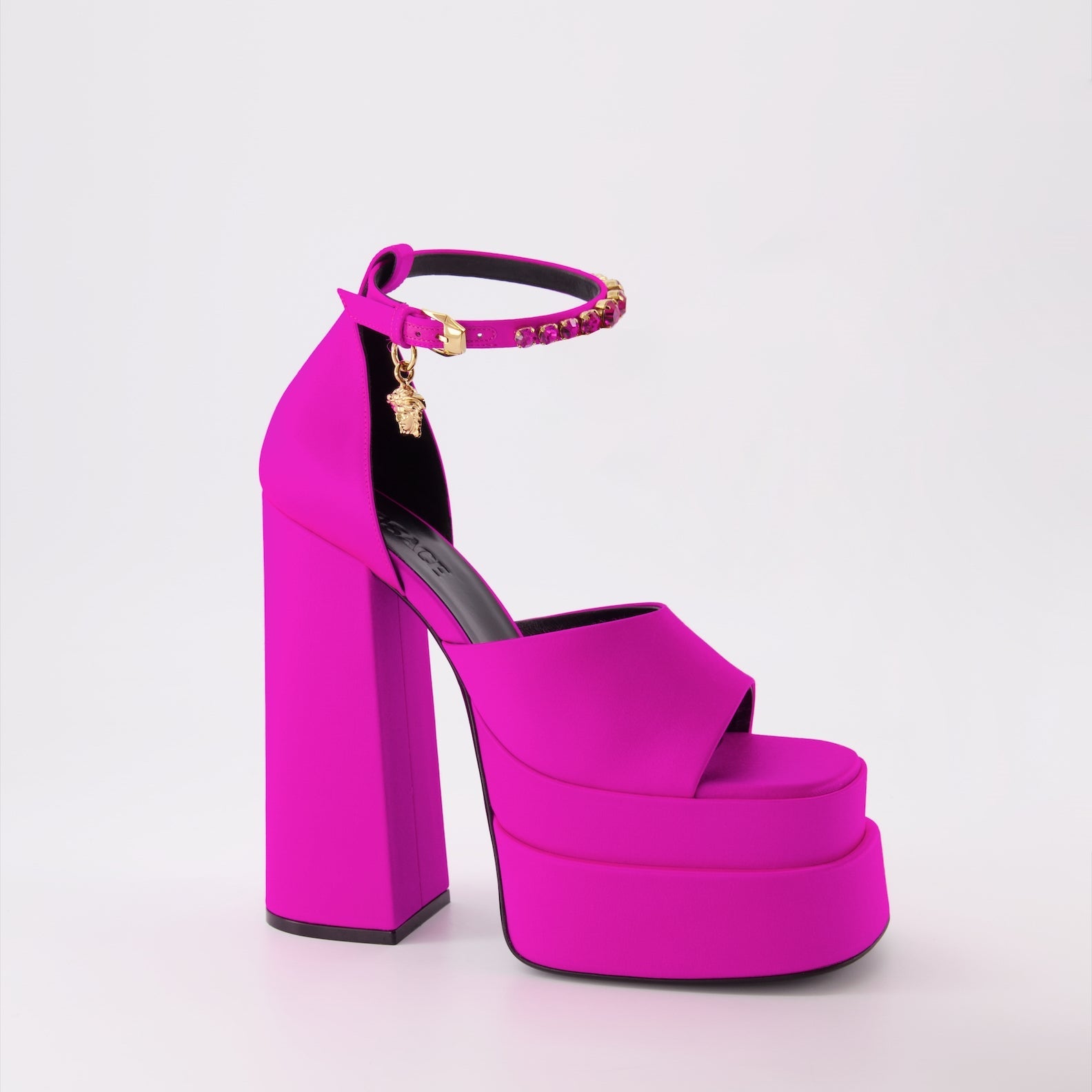 Versace sandals, Medusa Aevitas, luxury women's footwear, platform sandals, designer shoes