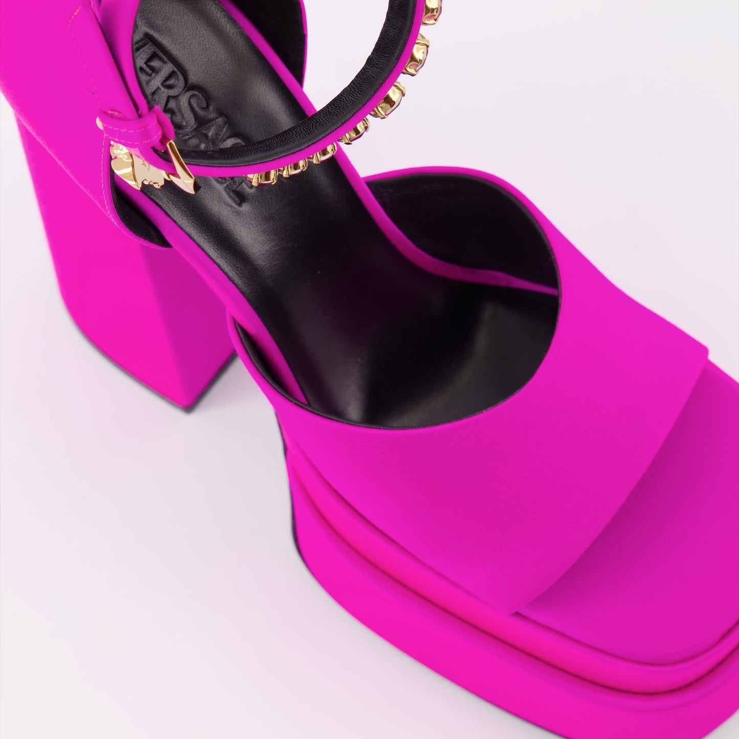 Versace sandals, Medusa Aevitas, luxury women's footwear, platform sandals, designer shoes