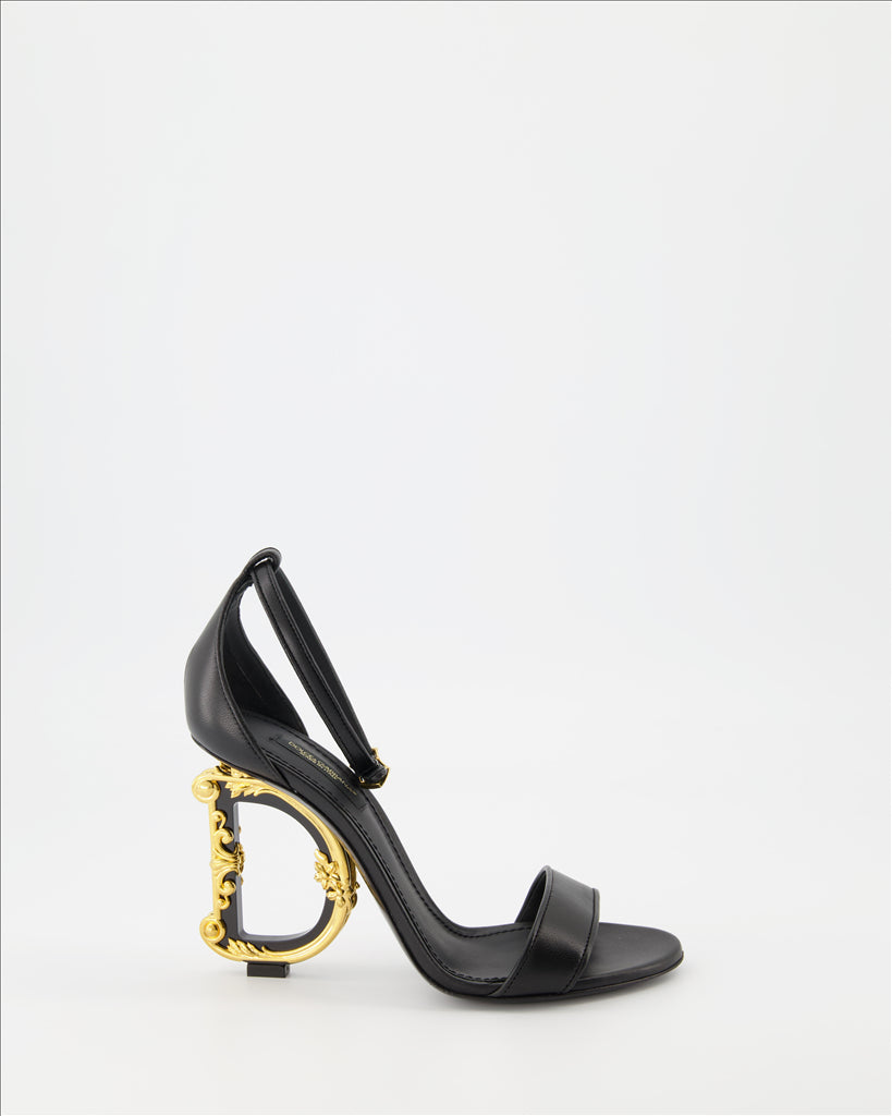 Dolce & Gabbana Sandals, Luxury Footwear, Black Sandals, Elegant Women's Fashion, Dolce & Gabbana Accessories