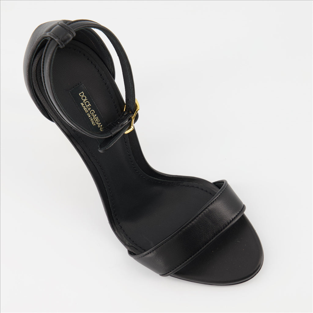 Dolce & Gabbana Sandals, Luxury Footwear, Black Sandals, Elegant Women's Fashion, Dolce & Gabbana Accessories