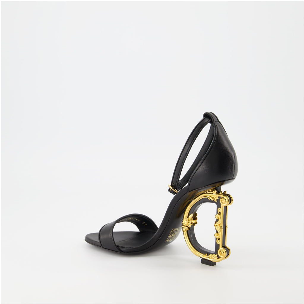 Dolce & Gabbana Sandals, Luxury Footwear, Black Sandals, Elegant Women's Fashion, Dolce & Gabbana Accessories