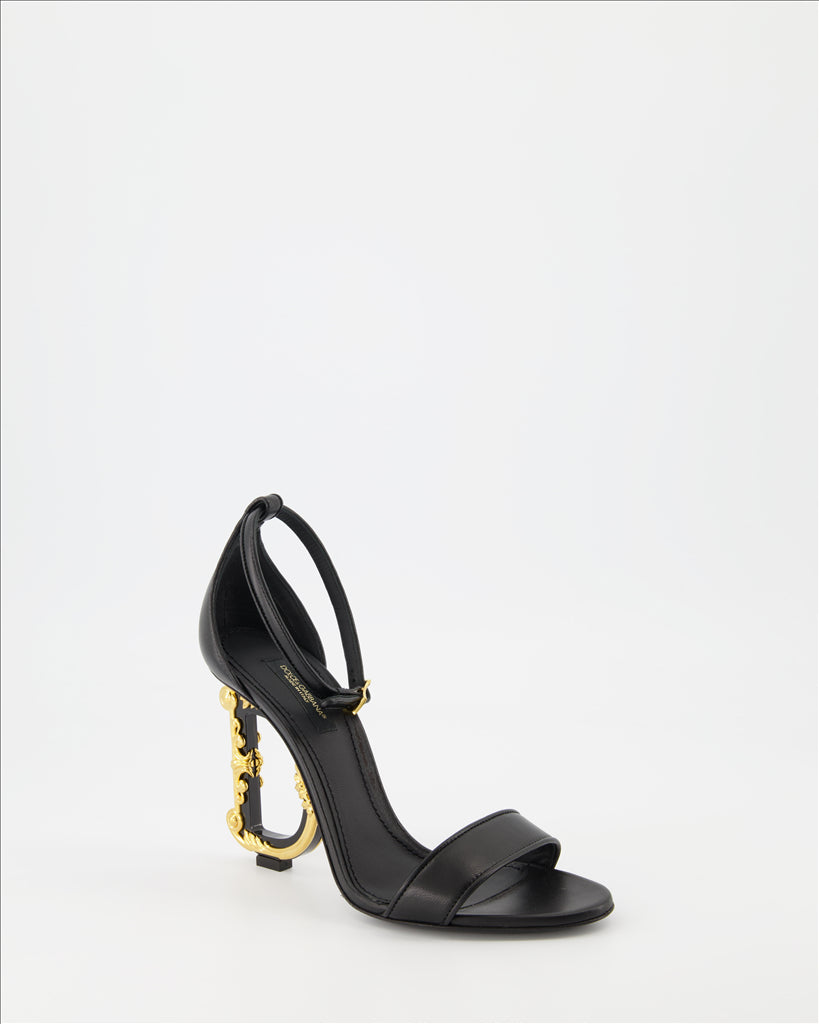 Dolce & Gabbana Sandals, Luxury Footwear, Black Sandals, Elegant Women's Fashion, Dolce & Gabbana Accessories