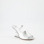 Fendi First sandals, silver sandals, designer footwear, open toe sandals, Fendi shoes