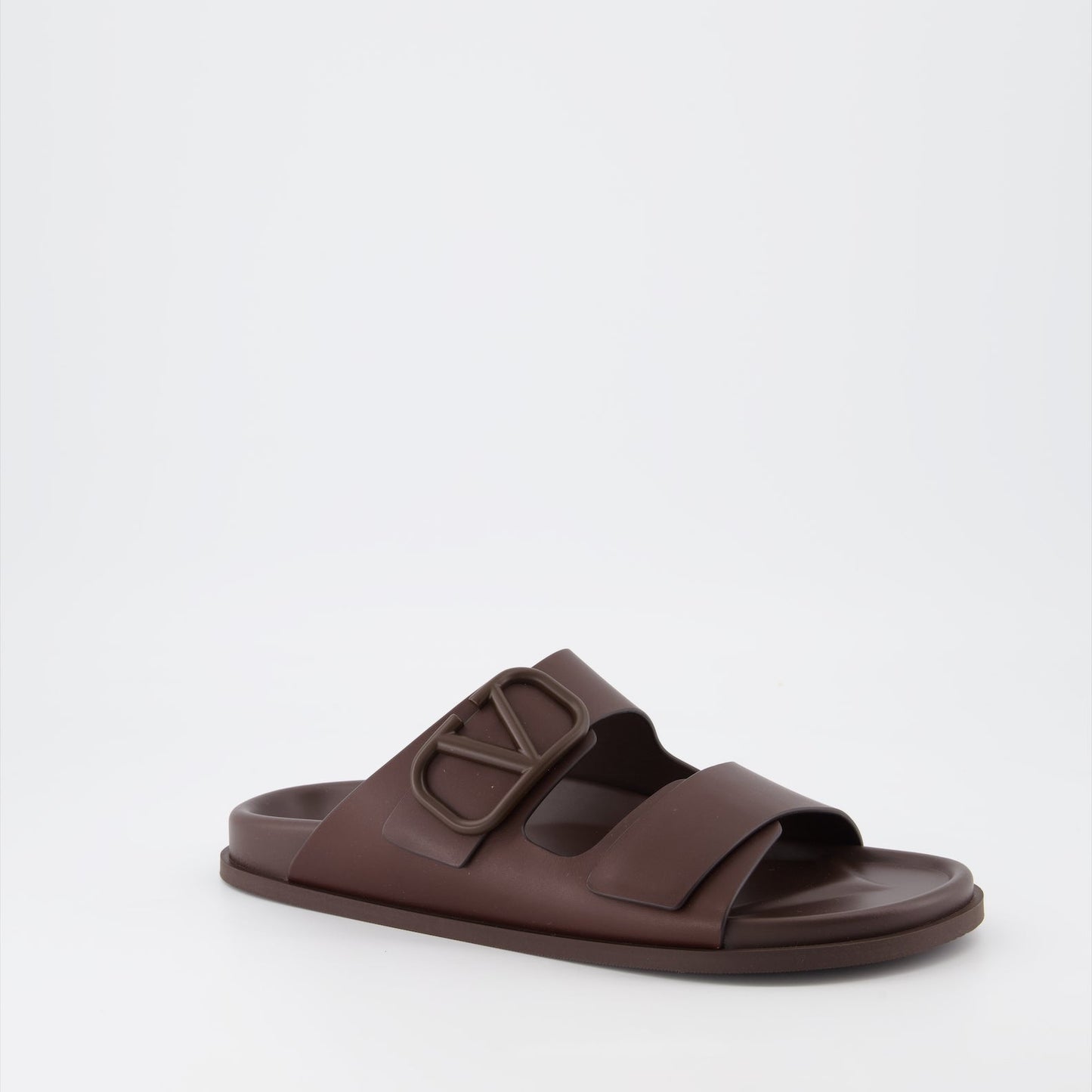 Valentino Garavani, luxury sandals, men's leather sandals, brown sandals, designer footwear