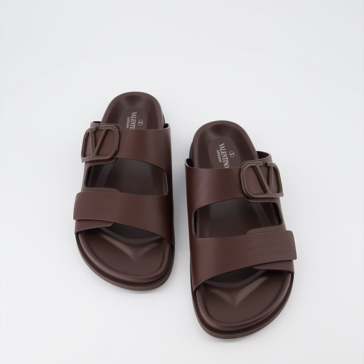 Valentino Garavani, luxury sandals, men's leather sandals, brown sandals, designer footwear