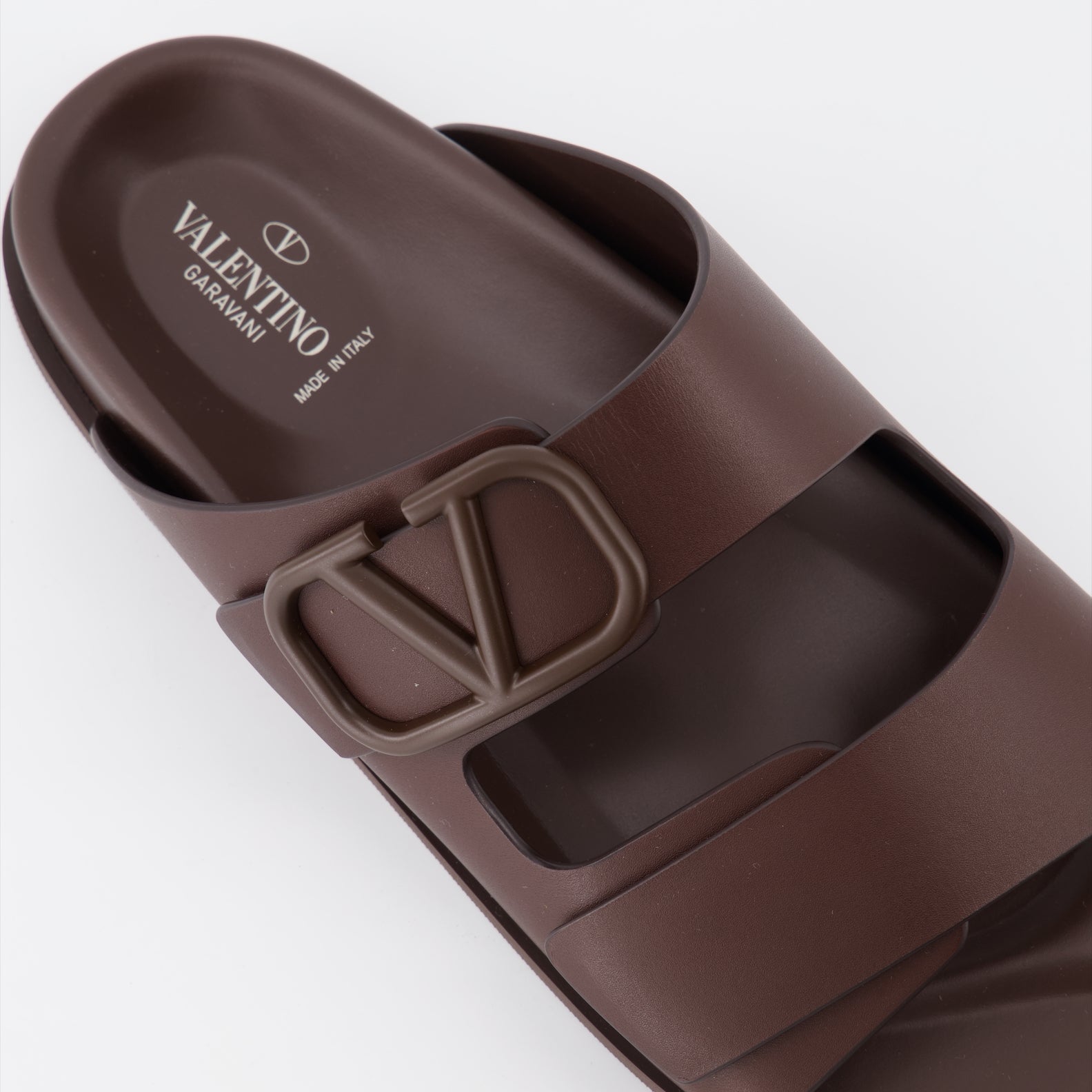 Valentino Garavani, luxury sandals, men's leather sandals, brown sandals, designer footwear