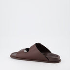 Valentino Garavani, luxury sandals, men's leather sandals, brown sandals, designer footwear