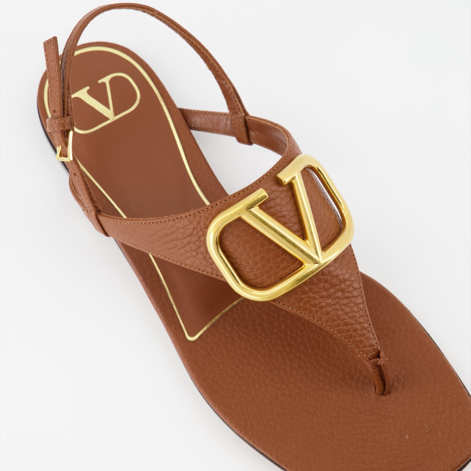 Valentino Garavani, VLogo sandals, luxury leather sandals, women's designer footwear, high-end fashion sandals