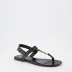 YSL sandals, leather sandals, Saint Laurent footwear, luxury men's sandals, designer sandals