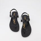 YSL sandals, leather sandals, Saint Laurent footwear, luxury men's sandals, designer sandals