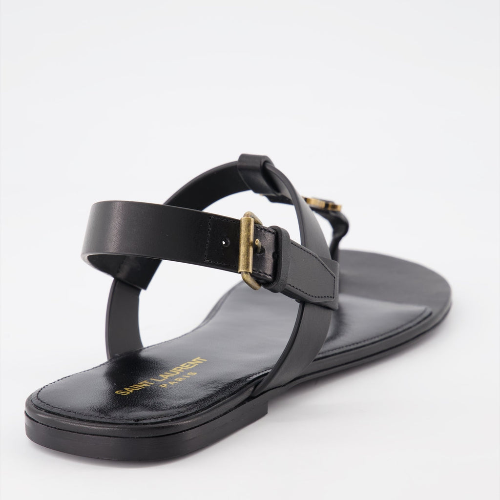 YSL sandals, leather sandals, Saint Laurent footwear, luxury men's sandals, designer sandals