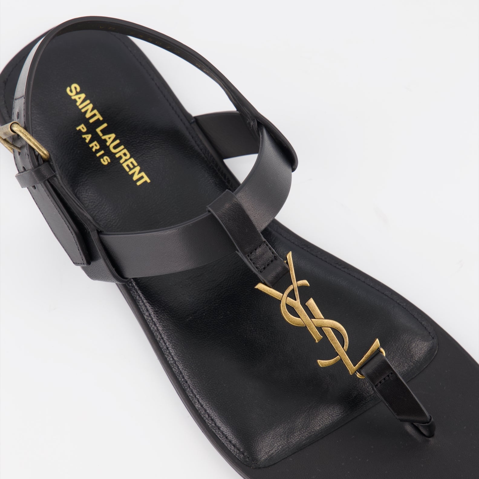 YSL sandals, leather sandals, Saint Laurent footwear, luxury men's sandals, designer sandals