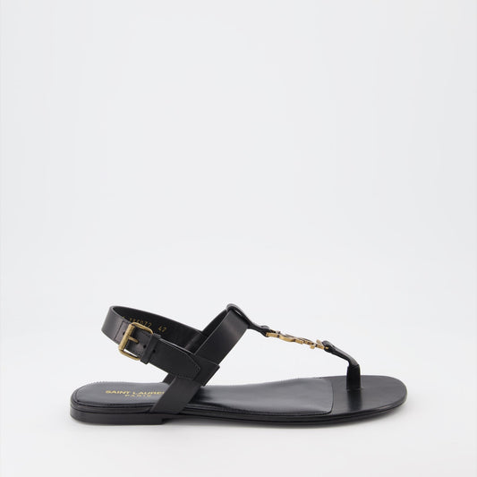 YSL sandals, leather sandals, Saint Laurent footwear, luxury men's sandals, designer sandals