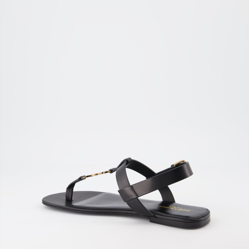 YSL sandals, leather sandals, Saint Laurent footwear, luxury men's sandals, designer sandals