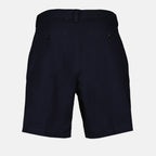 Blue pleated shorts, Orlebar Brown menswear, luxury men's shorts, stylish summer attire, elegant men's shorts