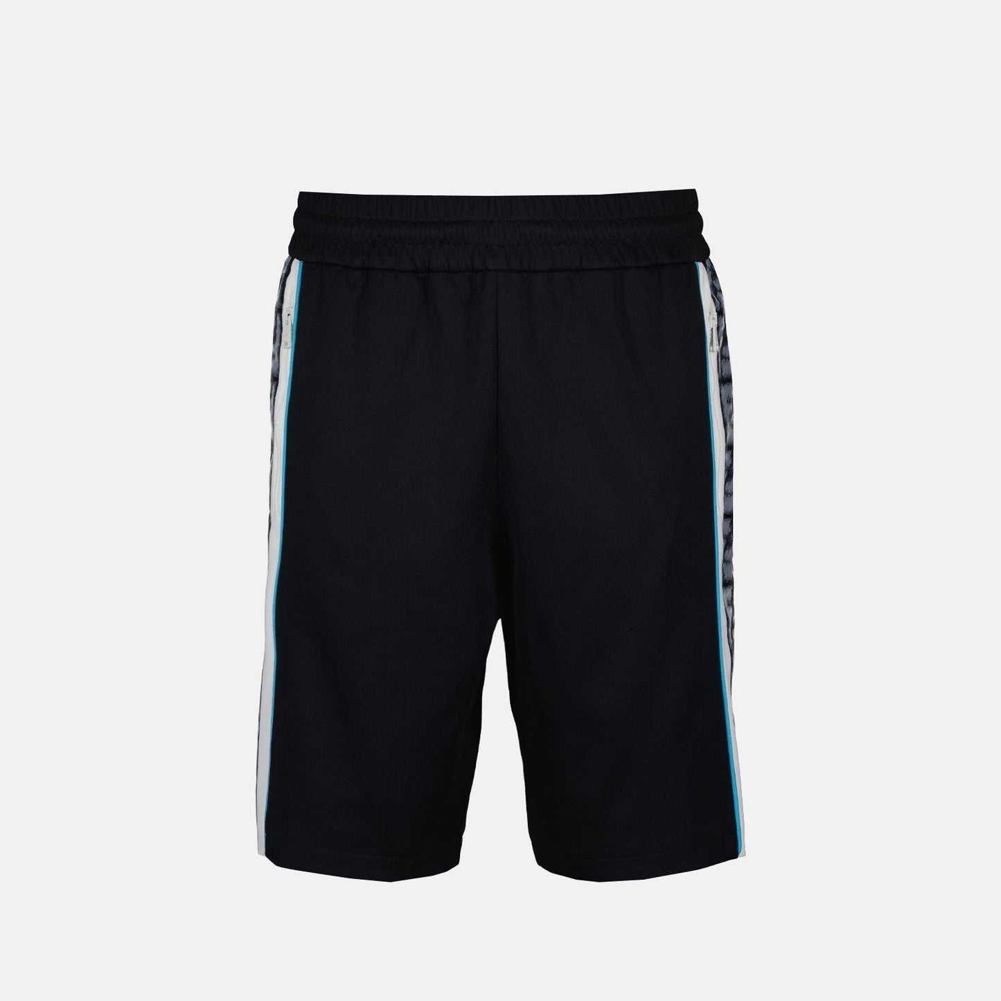 Fendi Bermuda Shorts, Blue Men's Shorts, Luxury Summer Wear, Designer Men's Shorts, High-end Casual Wear