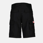 Kenzo cargo shorts, men's luxury shorts, black cargo shorts, designer men's shorts, high-end casual wear