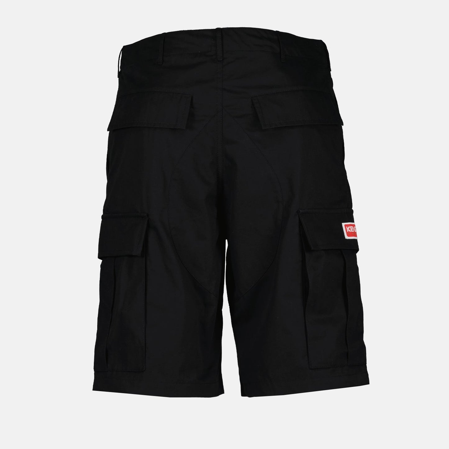 Kenzo cargo shorts, men's luxury shorts, black cargo shorts, designer men's shorts, high-end casual wear