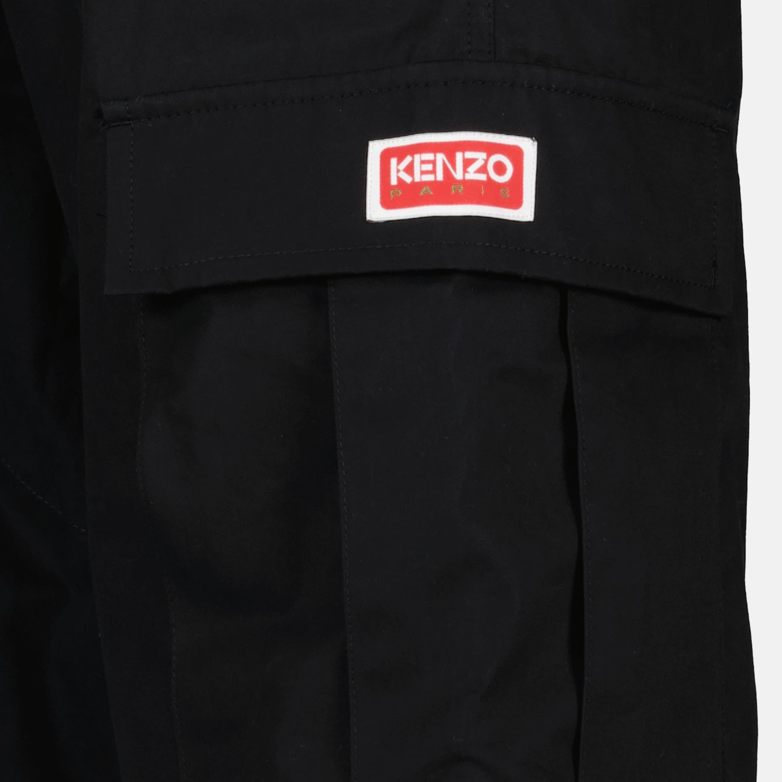 Kenzo cargo shorts, men's luxury shorts, black cargo shorts, designer men's shorts, high-end casual wear