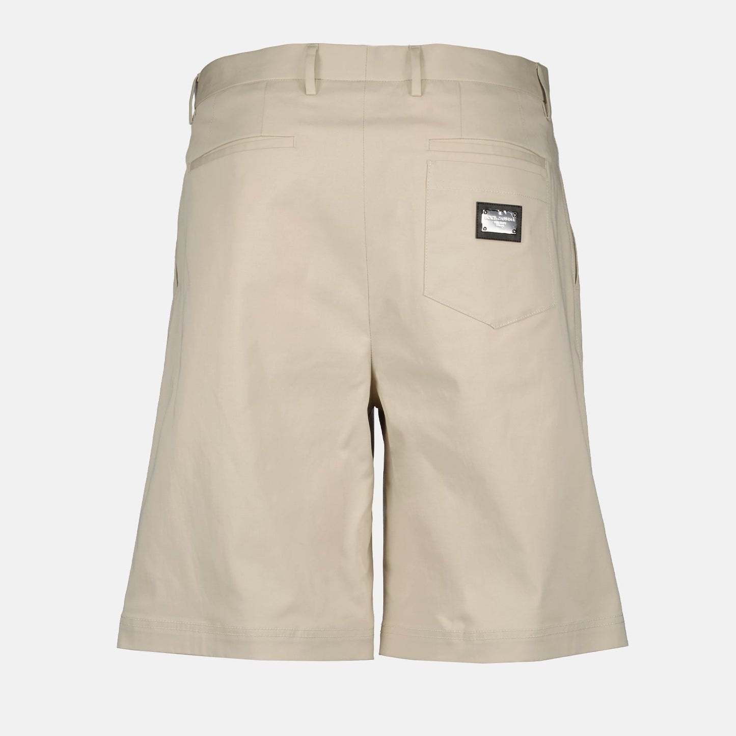 Dolce & Gabbana, beige chino shorts, men’s luxury shorts, elegant men's wear, designer men's clothing