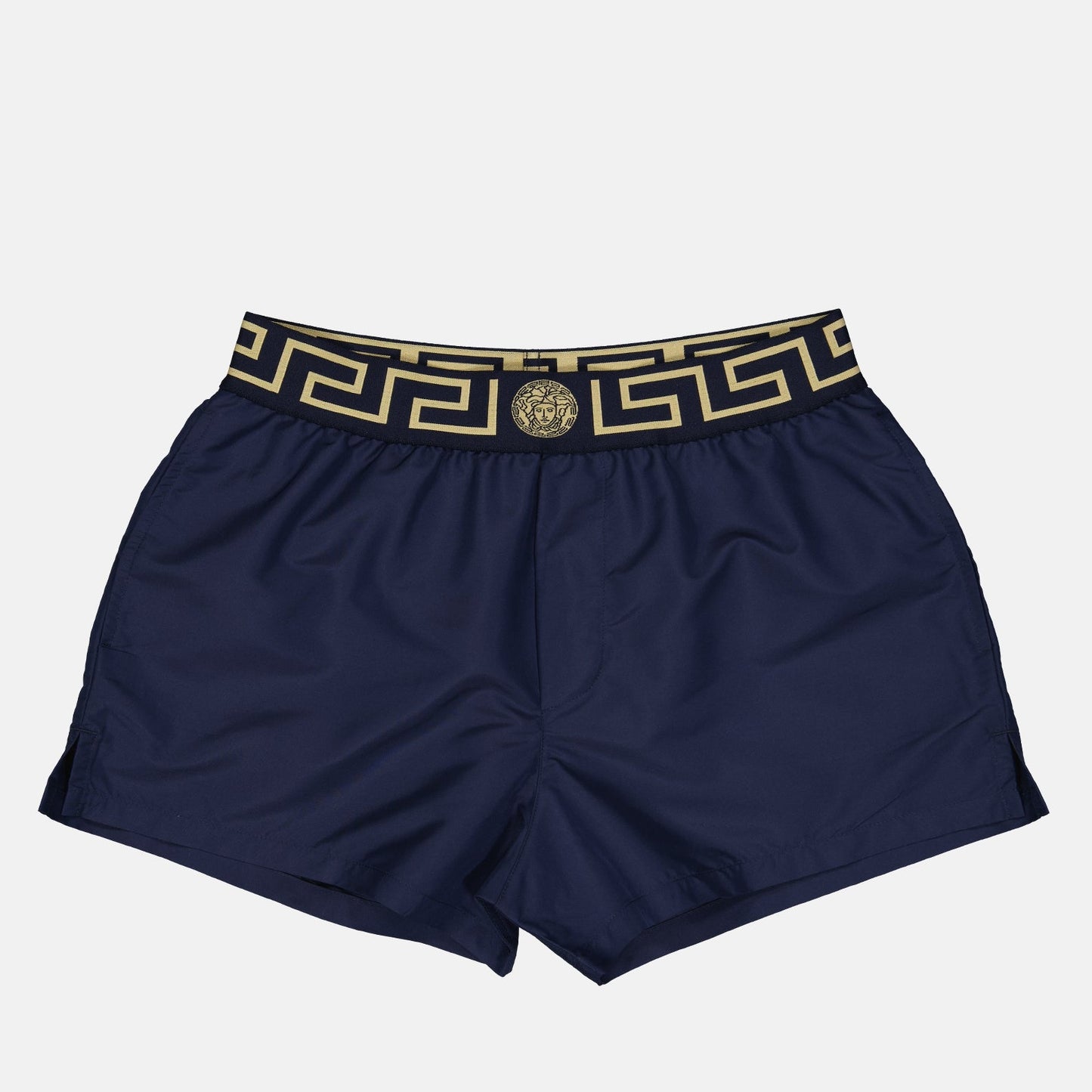 Versace, Medusa swim shorts, luxury swimwear, men's beachwear, designer swimwear