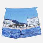 Orlebar Brown swim shorts, luxury men's swimwear, Cannes beachwear, high-end summer fashion, designer swim shorts
