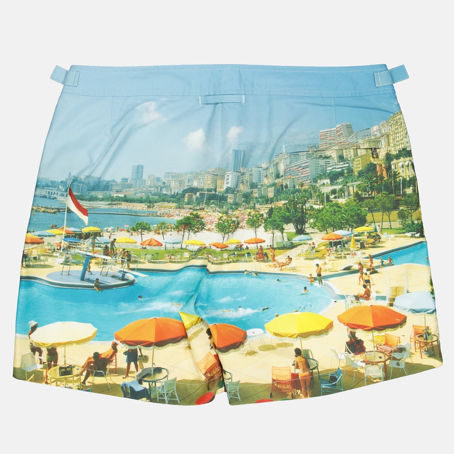 luxury swim shorts, Orlebar Brown, Monte Carlo swimwear, men's designer swim shorts, high-end bathing suit