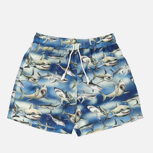 Palm Angels swim shorts, luxury swimwear, men's swimwear, shark print shorts, designer swim shorts