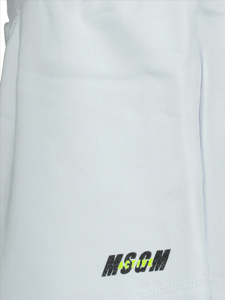 MSGM shorts, white cotton shorts, luxury women's shorts, designer summer wear, high-end women's fashion