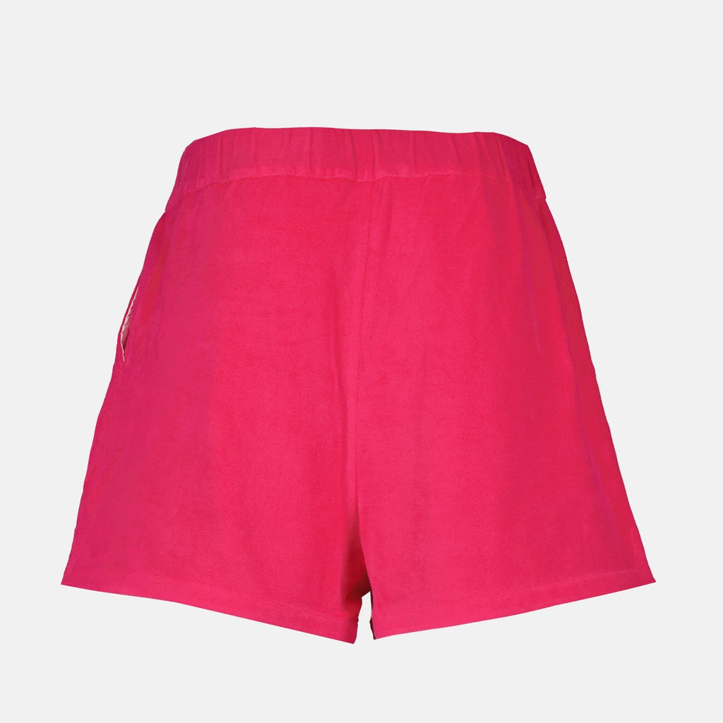 Short en coton éponge rose