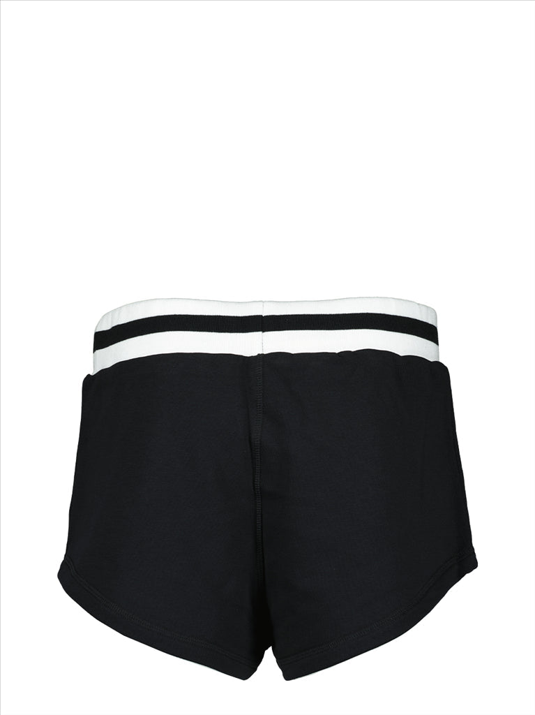 luxury shorts, black cotton shorts, MSGM women's fashion, high-end fashion, designer women's shorts