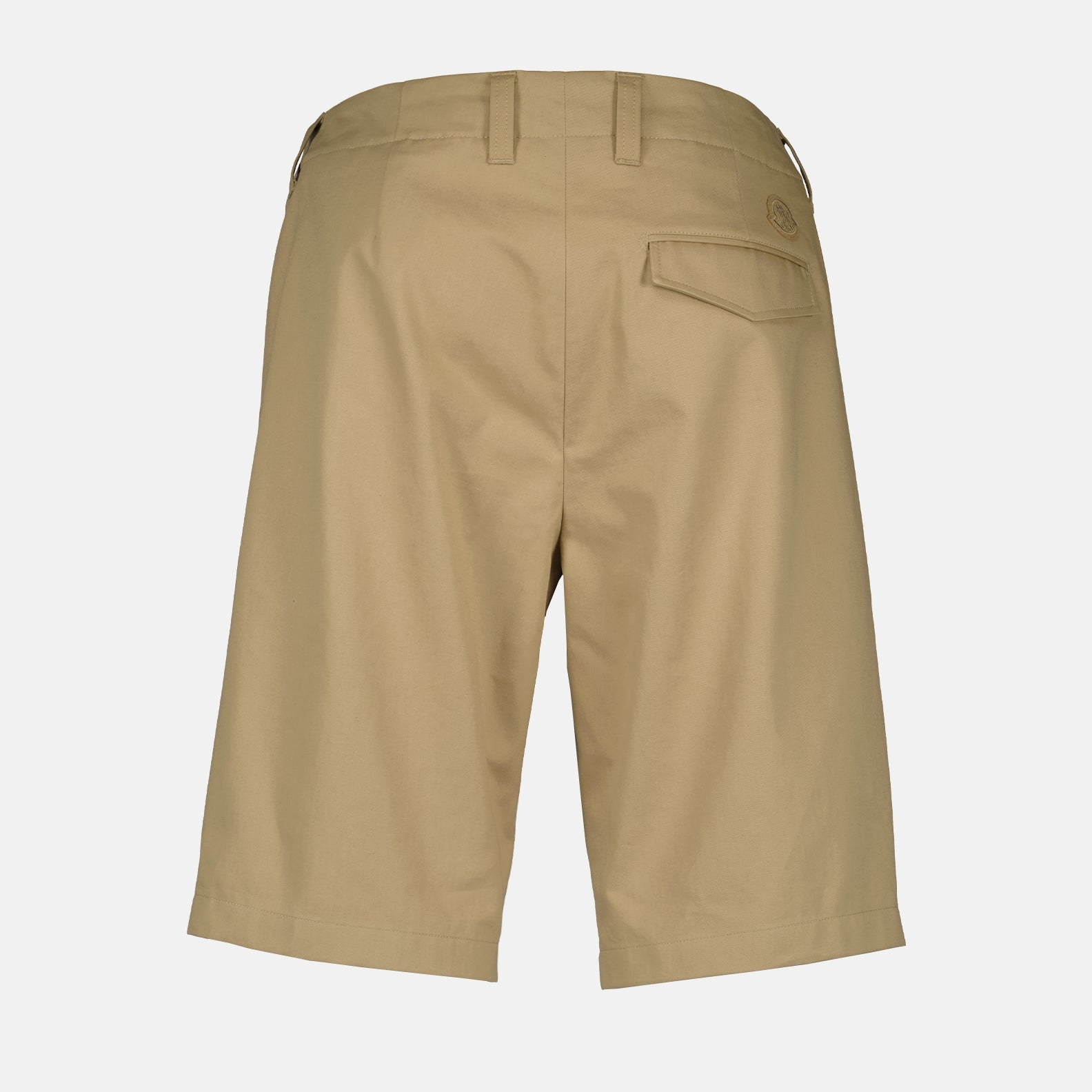 Moncler shorts, beige gabardine shorts, luxury men's shorts, high-end men's fashion, Moncler gabardine