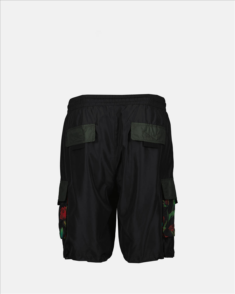 Dolce & Gabbana Men's Shorts, Men's Nylon Shorts, Floral Print Shorts, Elegant Men's Shorts, Dolce & Gabbana Summer Collection