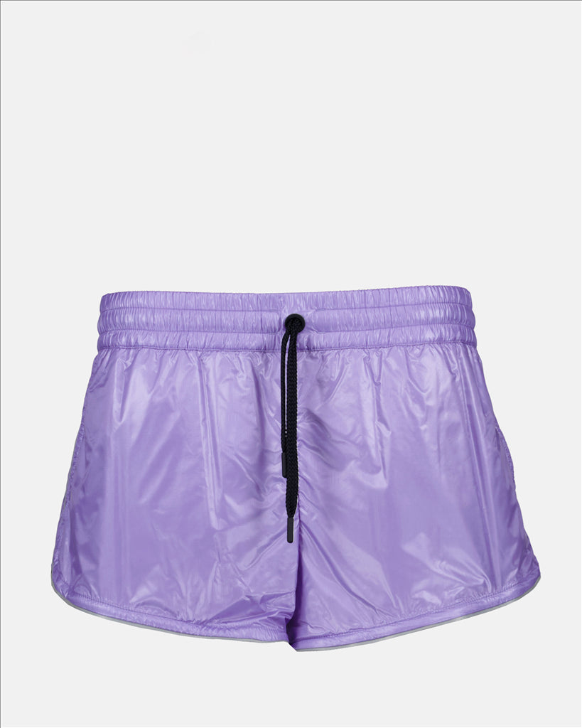 Women's Shorts, Moncler Grenoble, Purple Nylon, Luxury, Summer