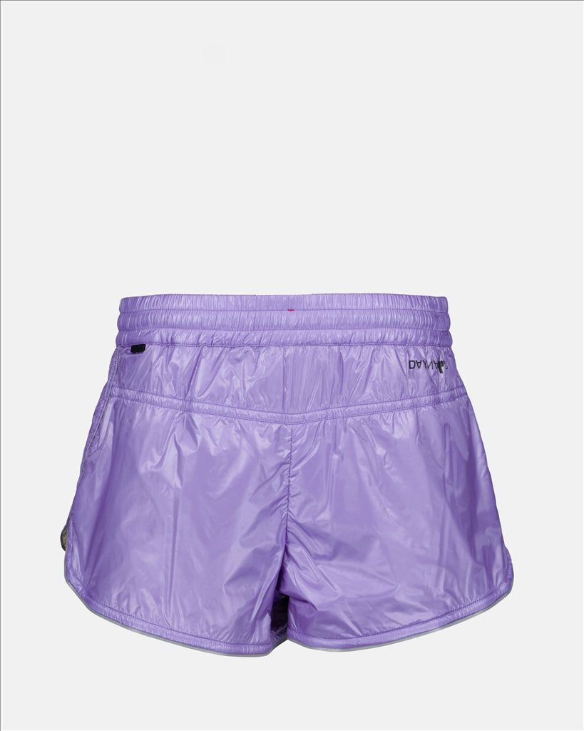 Women's Shorts, Moncler Grenoble, Purple Nylon, Luxury, Summer