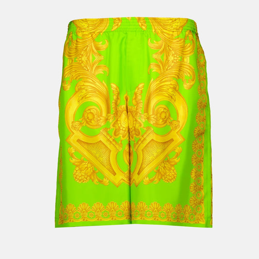 Versace silk shorts, Barocco 660, luxury men’s fashion, designer shorts, high-end clothing