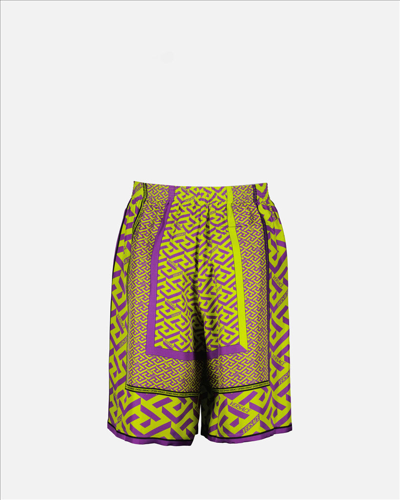 Silk Shorts, Greca Shorts, Men's Shorts, Elegant Shorts, Fashionable Shorts