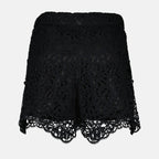 Image of Black Lace Macramé Shorts by Burberry for Women - Season Spring-Summer 2023 - Product detail view 1
