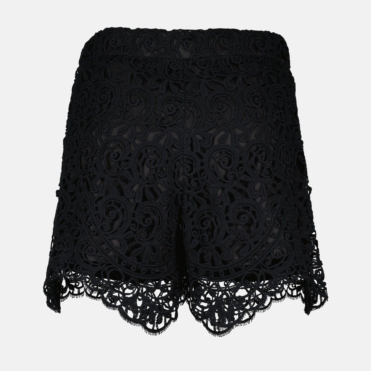 Burberry, Lace shorts, Women's luxury fashion, Black macramé, Designer clothing