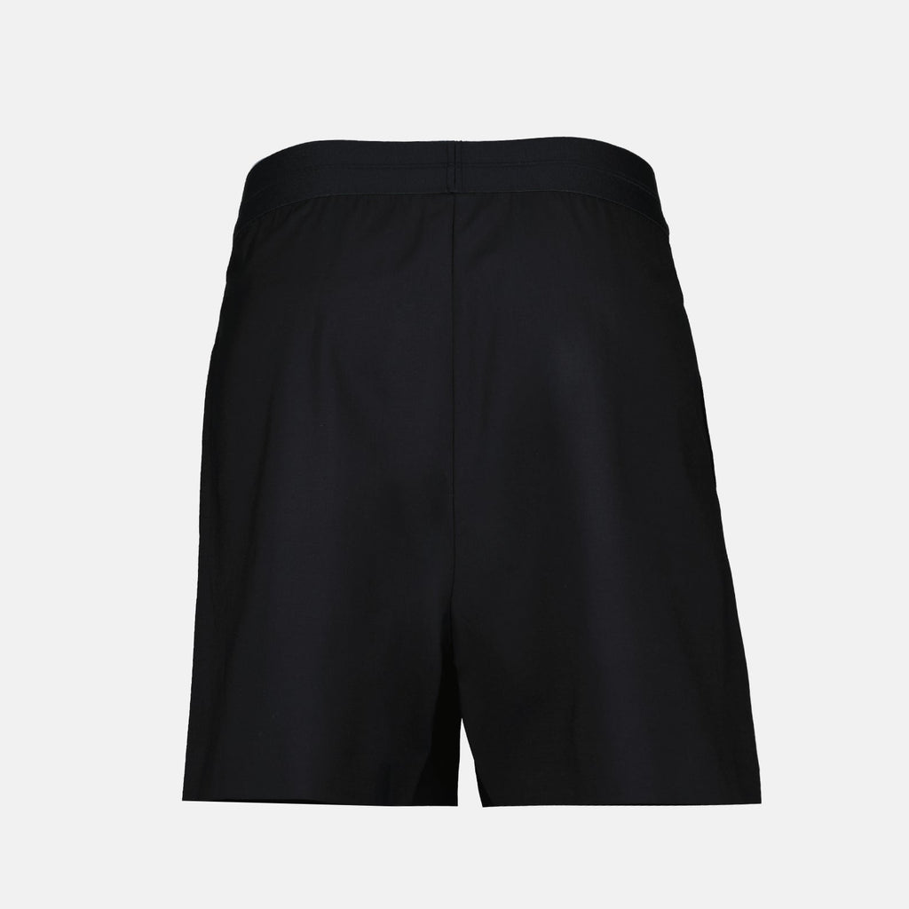 MSGM tailored shorts, women's luxury shorts, black tailored shorts, designer shorts for women, high-end fashion shorts
