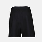 MSGM tailored shorts, women's luxury shorts, black tailored shorts, designer shorts for women, high-end fashion shorts