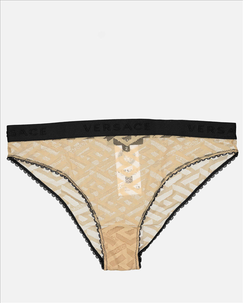 Versace, women's briefs, luxury lingerie, elegant underwear, Greca