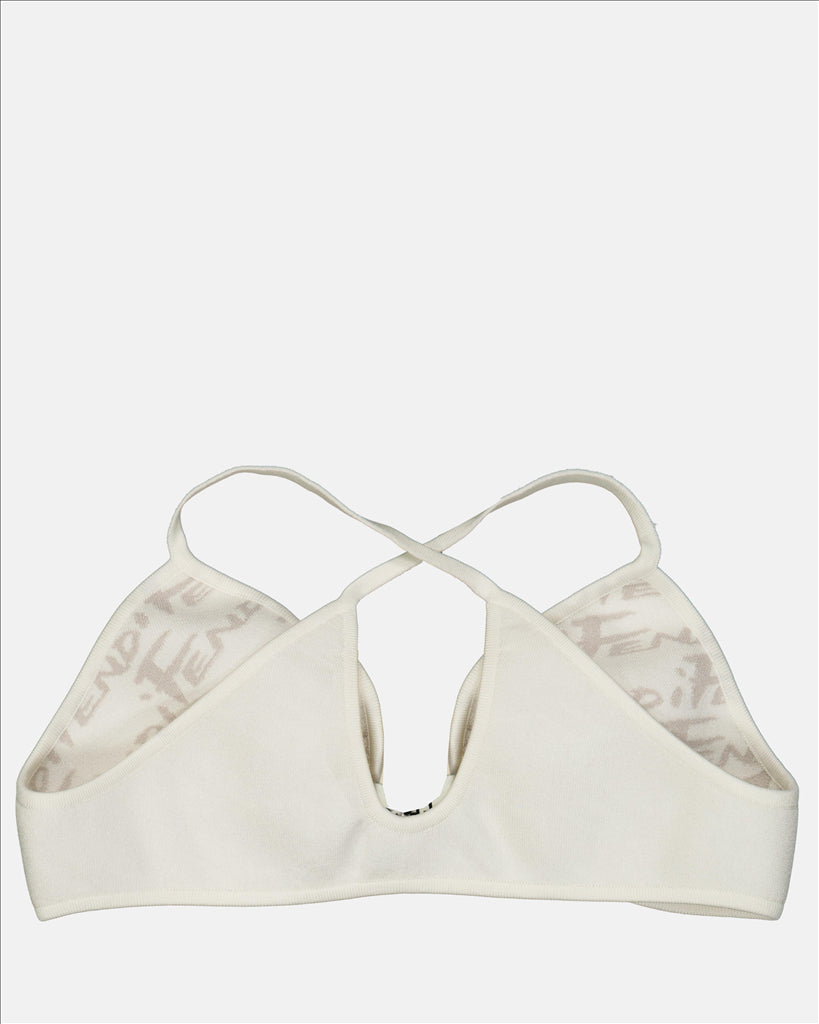 Fendi, Reversible Bra, Luxury Women's Lingerie, Women's White Bra, Fendi Brush