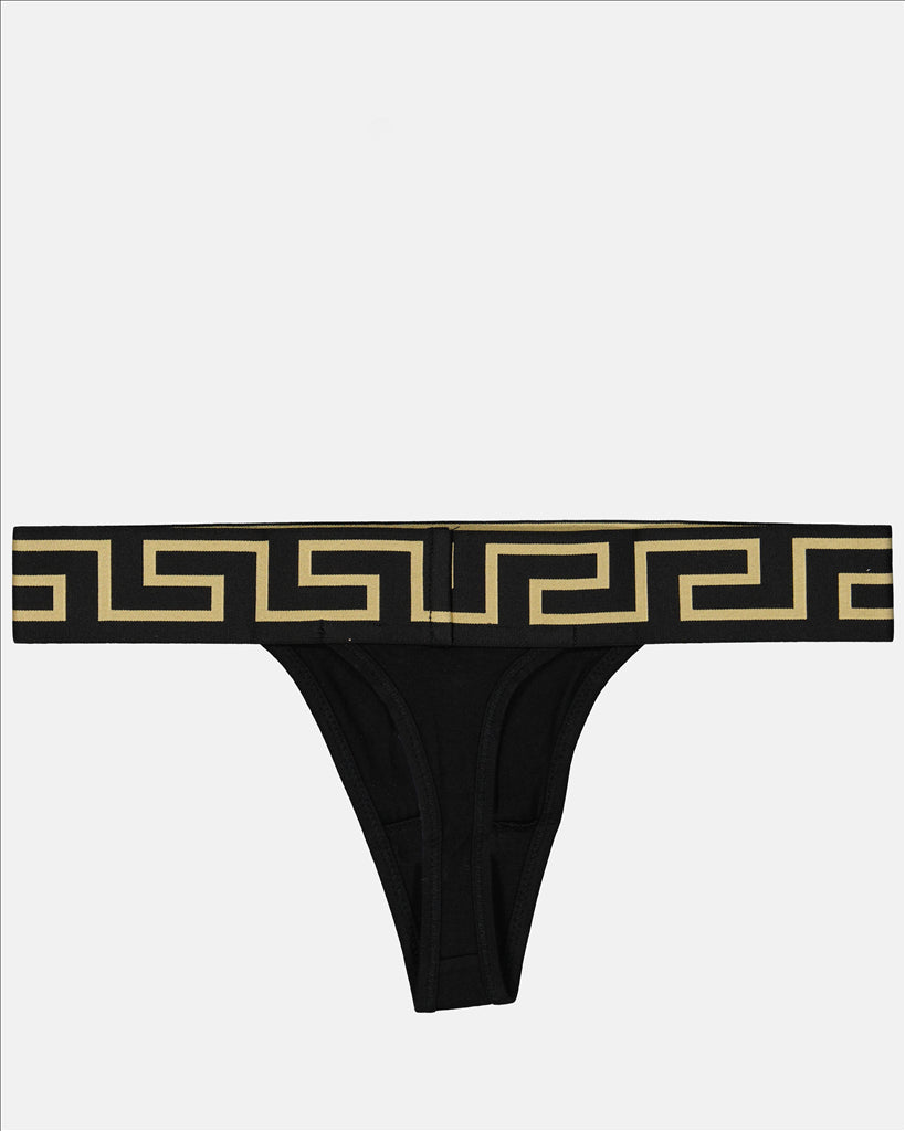 Versace lingerie, Medusa Greca string, luxury underwear, women's intimates, elegant lingerie