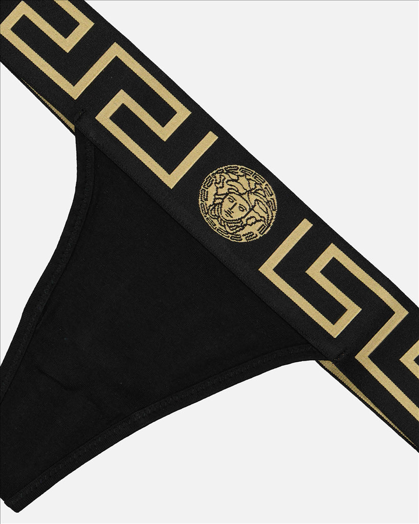 Versace lingerie, Medusa Greca string, luxury underwear, women's intimates, elegant lingerie